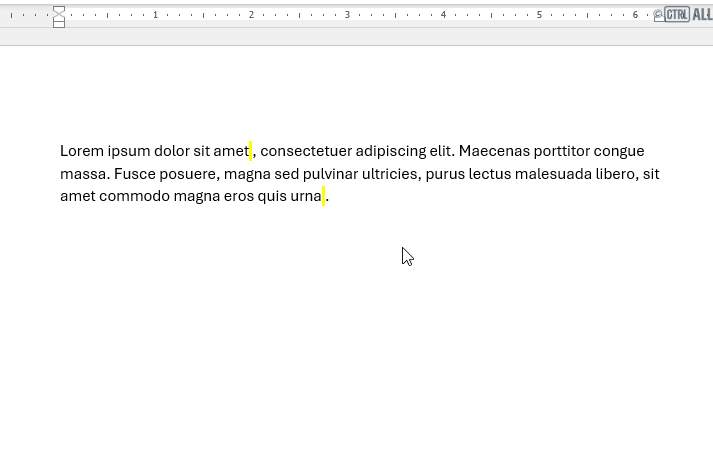 Demonstration fixing spaces before punctuation in a paragraph with Find and Replace in Word